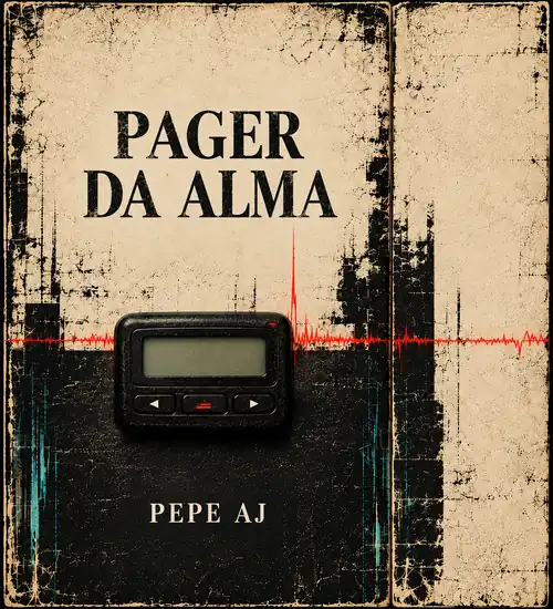 Arte frontal da edição física de Pager da Alma, romance de Pepe AJ